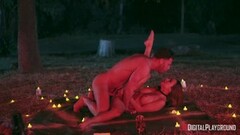 Outdoor Halloween Satanic fuck ritual with Abigail Mac and Seth Gamble Thumb
