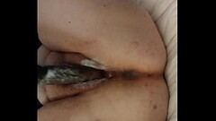 BBW makes her fat pussy cream all over a BBC dildo! Thumb