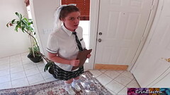 Teen taking donations door to door takes a load for the girls basketball team Thumb