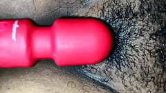 Indian Desi playing with vibratior Thumb